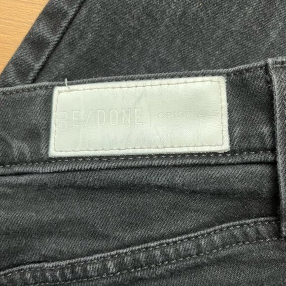 RE/DONE Originals High Rise Ankle Crop in Black Women Size 25 - Picture 9 of 12
